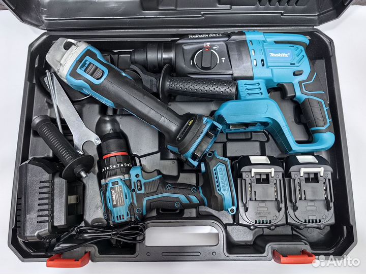 Набор Makita ушм + гайковерт+перфоратор