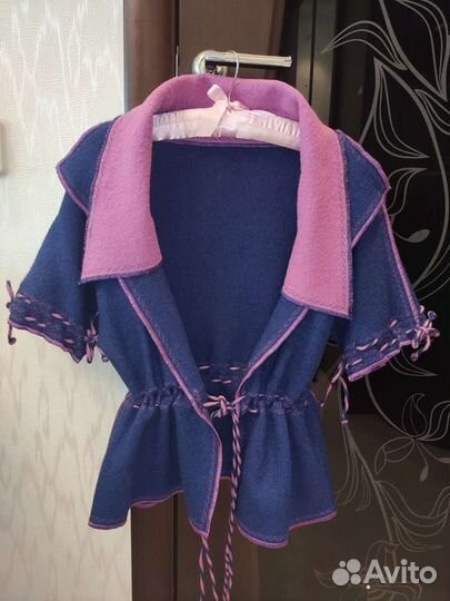 Шерстяной кардиган/жилет/пиджак р.40-42