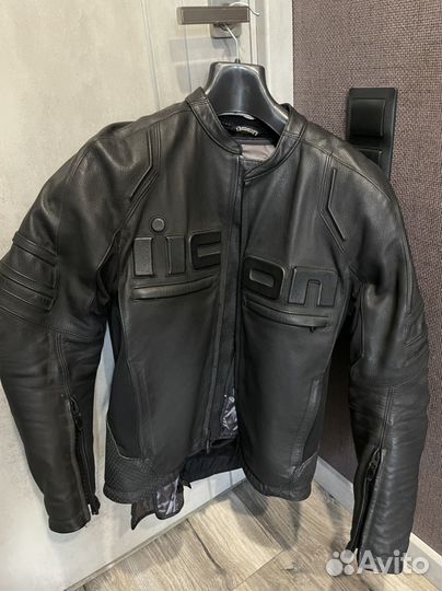 Мотокуртка кожаная icon motorhead 2 ce