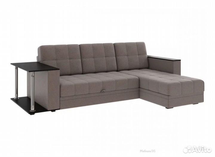 Диван угловой Атлант со столиком рогожка Нептун 54