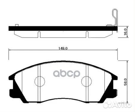Колодки тормозные дисковые передн hyundai: terr