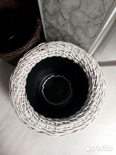 Кашпо из искусственного ротанга 16л