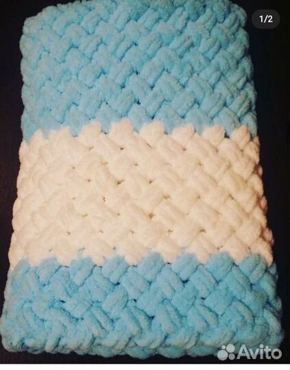 Плюшевый плед/ ручная работа/ плед детский/ Alise