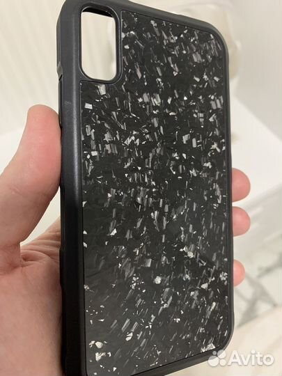 Чехол на iPhone xr карбон