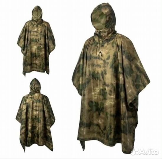 Дождевик плащ пончо тактический мох