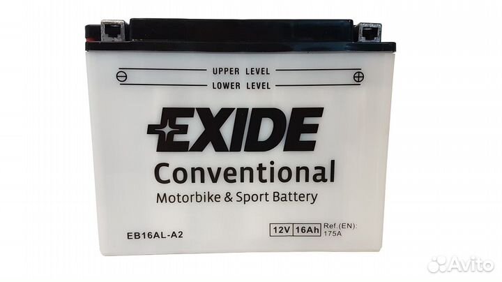 Мото 16Ah Exide YB16AL-A2 с/з+эл-лит обр