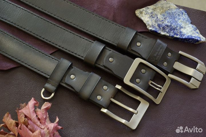 Ремень из кожи буйвола. Ручная работа. На заказ