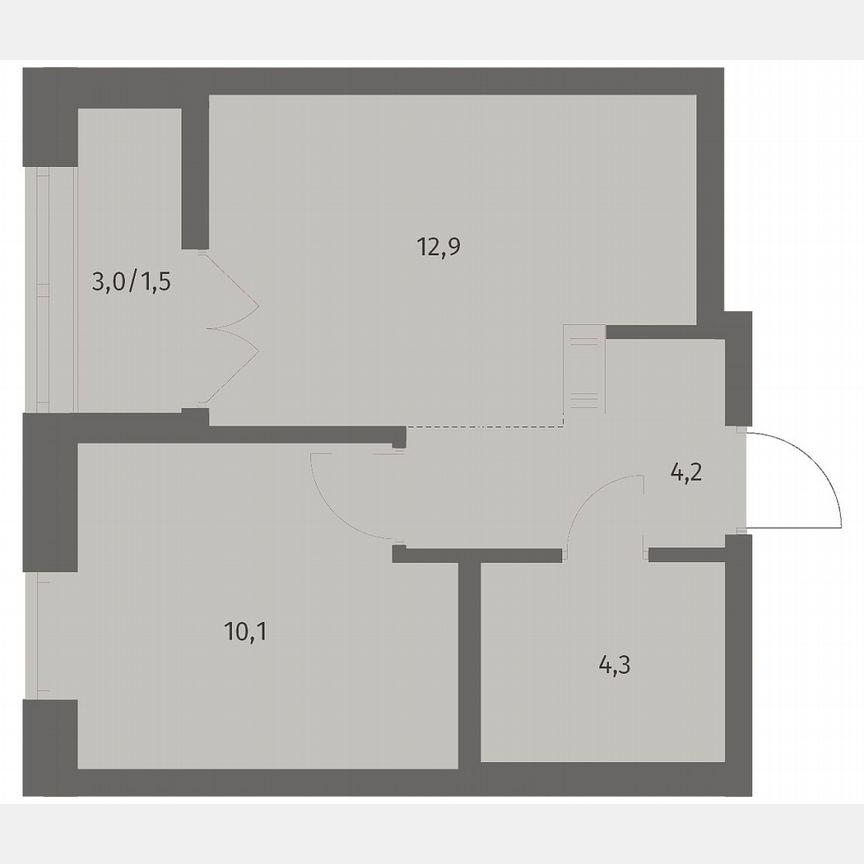 1-к. квартира, 33 м², 7/12 эт.
