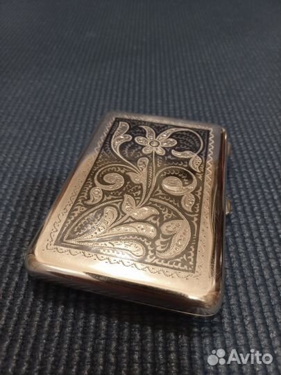 Портсигар серебряный ручной работы Кубачи 875-й пр