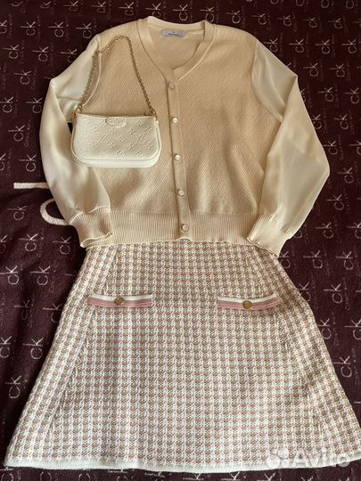 Кардиган,платье,рубаха,клатч,юбка- вещи пакетом