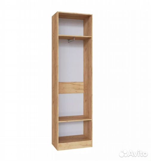 Шкаф платяной Руэлла крафт/белый 60х220х40