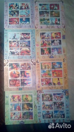 Марки блоки уолт дисней