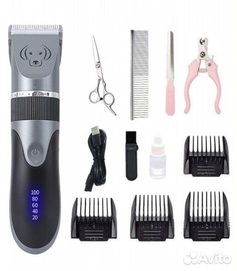 Машинка для стрижки животных с Led дисплеем