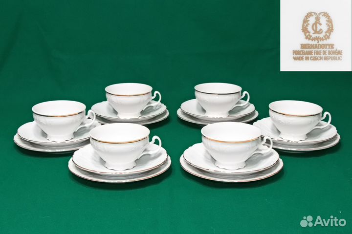 Набор чайных трио 6 шт Bernadotte Чехия