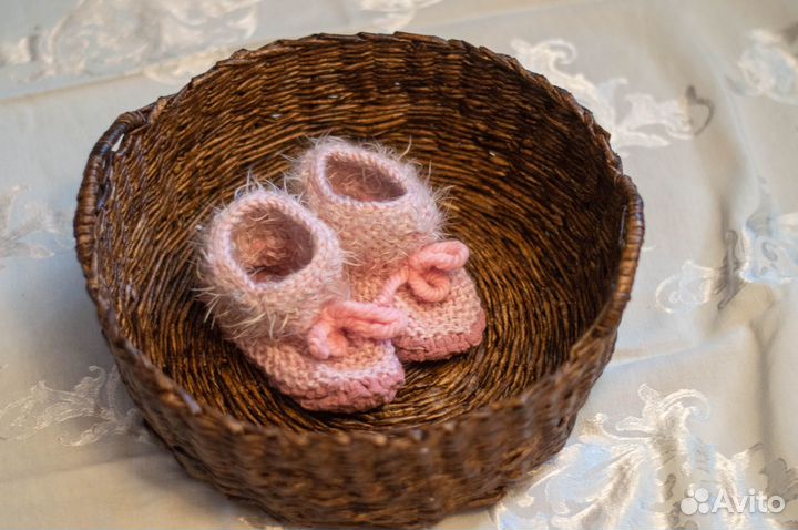 Корзина с ручками для хранения плетеная