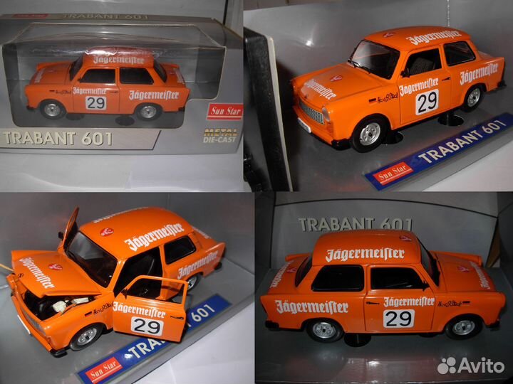 1/18 Жигули Трабант Москвич УАЗ Запорожец СССР гдр