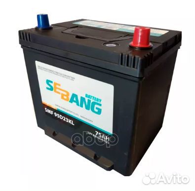 Аккумулятор Sebang Jis 75 А/Ч Обратная 232X175x
