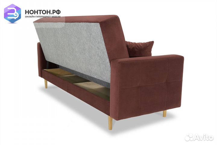 Диван книжка Фиеста бордовый