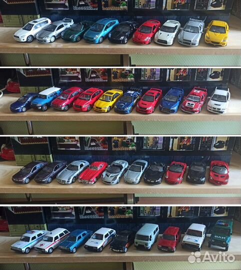 120 моделей автомобилей 1:32-1:39 Welly Kinsmart