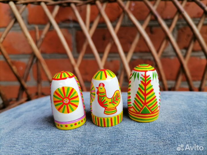 Наперстки деревянные с росписью