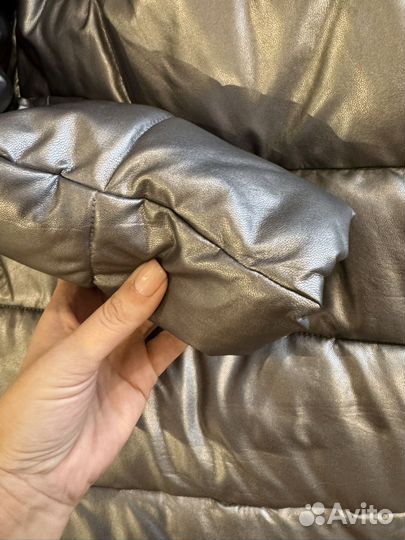 Пуховик экокожа женский 46 48