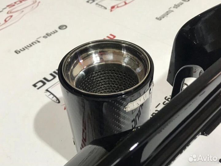 Диффузор BMW F30 Черный глянец 1x1 + Akrapovic