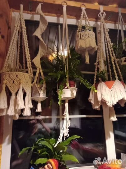 Подвес макраме для кашпо