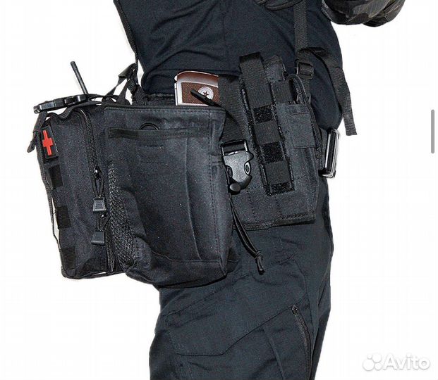 Тактический пояс с лямками с системой M.O.L.L.E