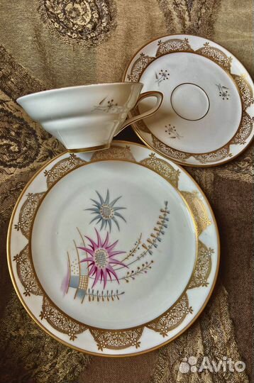 Фарфоровое трио винтаж ГДР