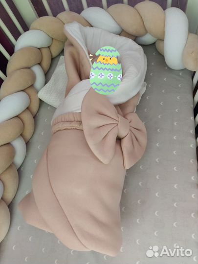 Бортик в кроватку для новорожденного Косичка