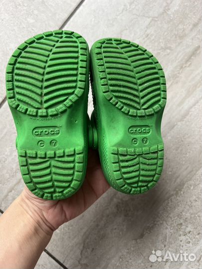 Crocs c7 сабо зеленые