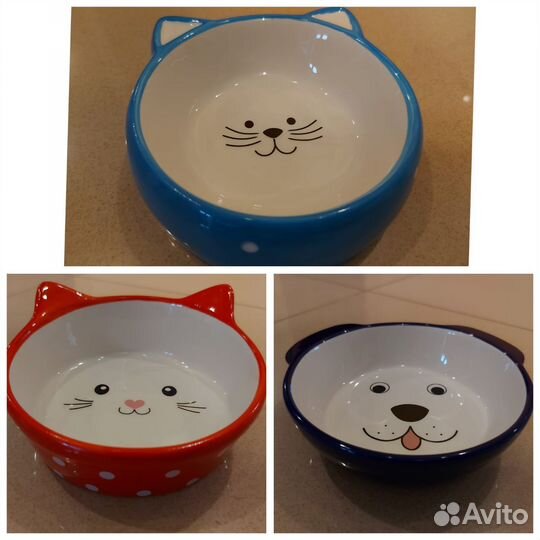 Миски керамические, пластмассовые, железные