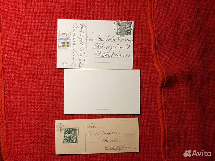 Открытки Новый год набор Швеция 20 век/ 12шт