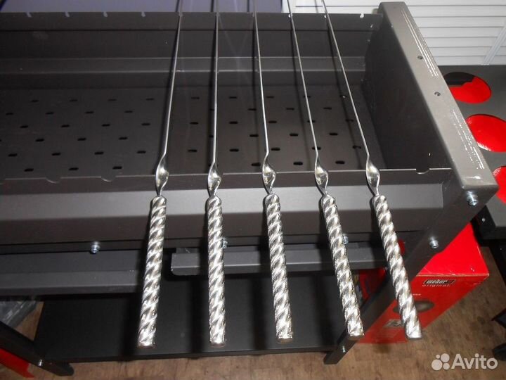 Стальной тубус с шампурами Chromium Steel 50 см