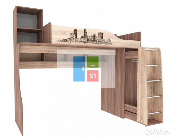 Кровать чердак