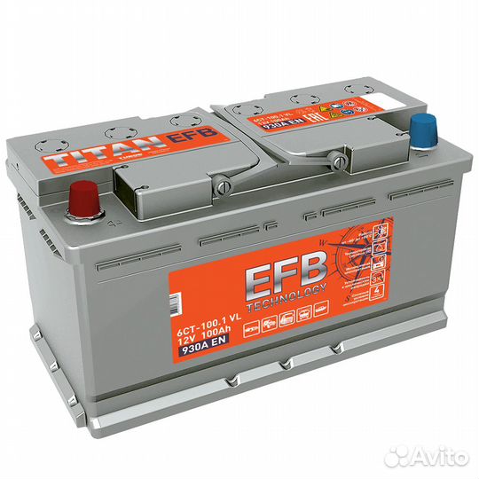 Аккумулятор titan EFB 6ст-100.1 VL