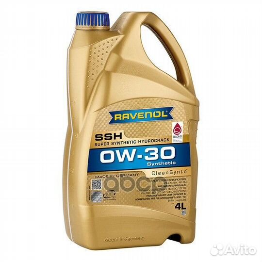 Масло 0W30 SSH (синтетика) 4л 0W30 Ravenol