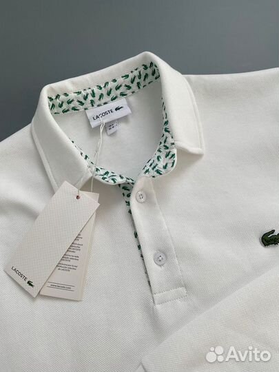 Свитшот lacoste на пуговицах белый