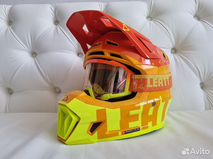 Лимонный Шлем Leatt Moto 7.5 V23 Helmet Kit Citrus