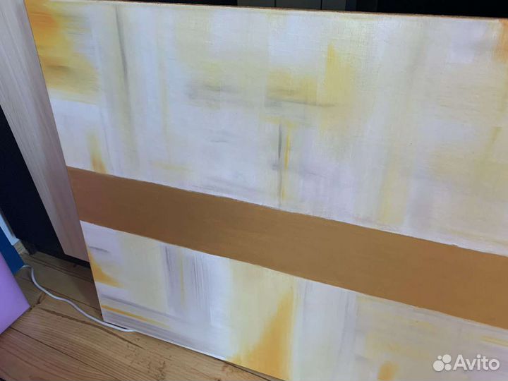 2 большие картины Маслом Абстракция 100х80