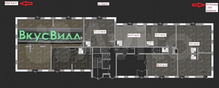 Торговые помещения в ЖК Зорге,9 - от 56 кв.м