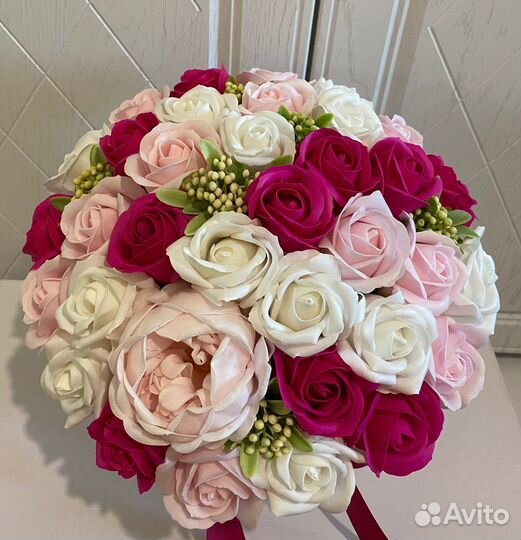Букет из мыльных роз