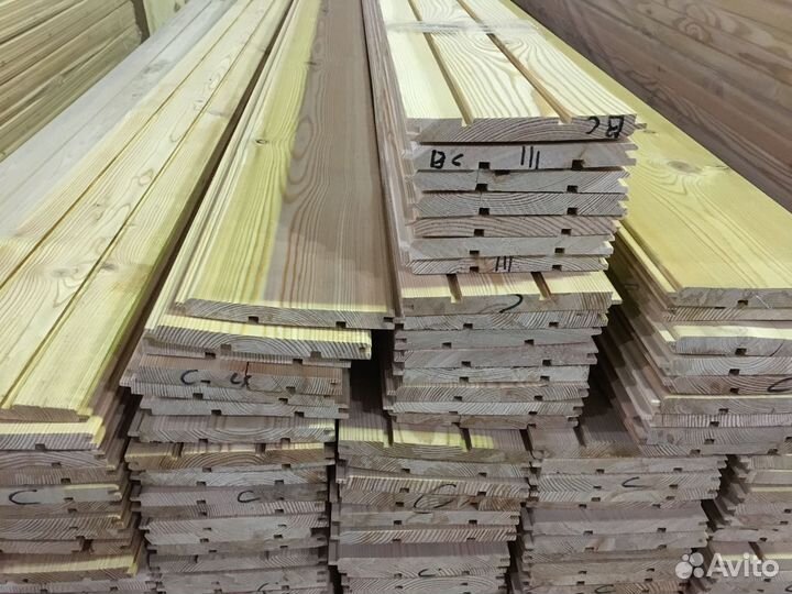 Вагонка лиственница штиль 14*138*6000, сорт С (0,8
