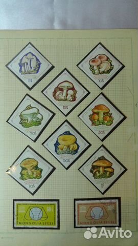 Листы с марками. Монголия. 39 марок.5 блоков.5