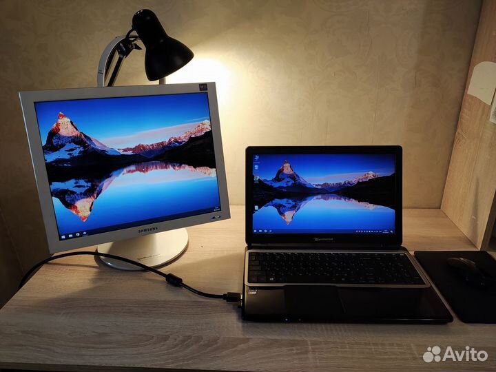 MSI Packard Bell MS2384 + монитор Samsung