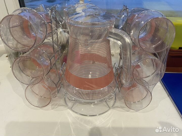 Набор графин со стаканами на подставке