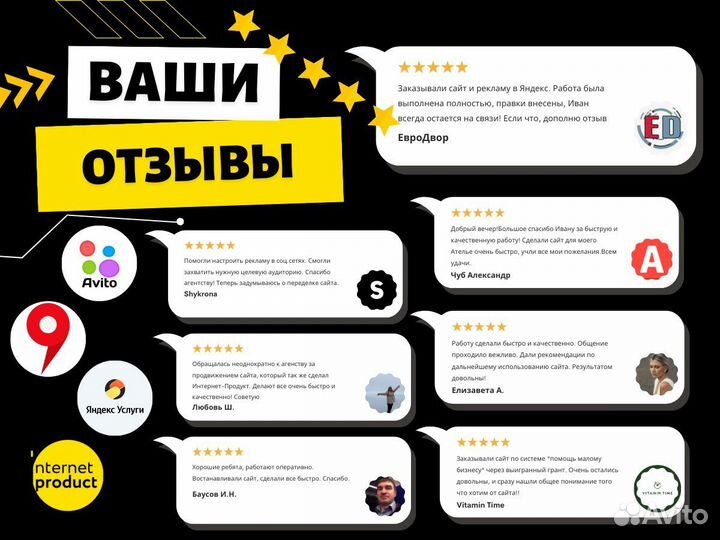 Разработка сайтов + Настройка рекламы + Ведение