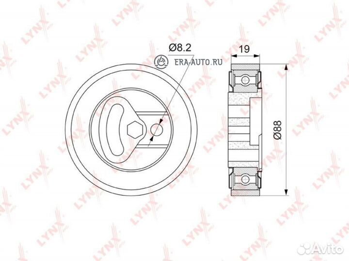 Lynxauto PB5073 ролик натяжной г/у\ Suzuki Grand Vitara/Jimny/Liana 1.3-1.8 00