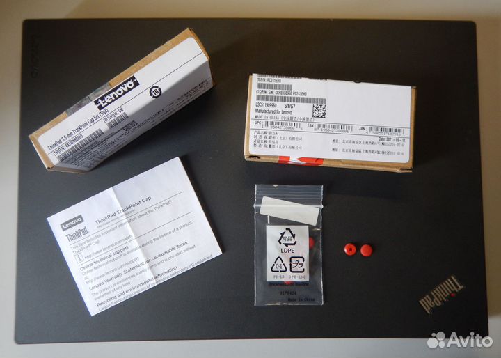 Красный тонкий колпачек для клавиатуры Thinkpad