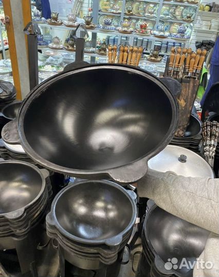 Казан 10 литров чугунный с клеймом Узбекский